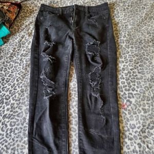 Aeropostle black ripped jeans